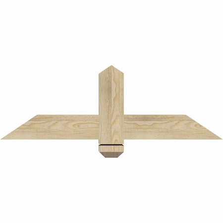 Ekena Millwork Eugene Rough Sawn Timber Gable Bracket, Douglas Fir, 36"W x 12"H x 4"D x 4"F, 8/12 Pitch GBW036X12X0404EUG00RDF